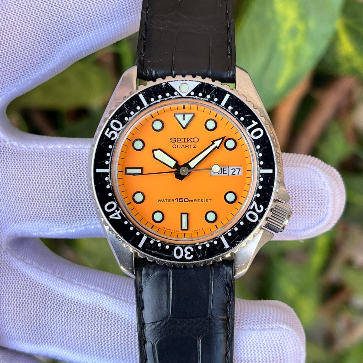 SEIKO オレンジダイバー150M QUARTZ デイデイト6458-600A セイコー 150mダイバーズ オレンジ文字盤 6458-600A ボーイズ