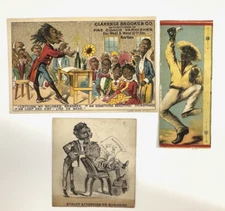 3 Victorian Trading Card Paper Advertisement Clarence Brooks Kains Harrows A12c