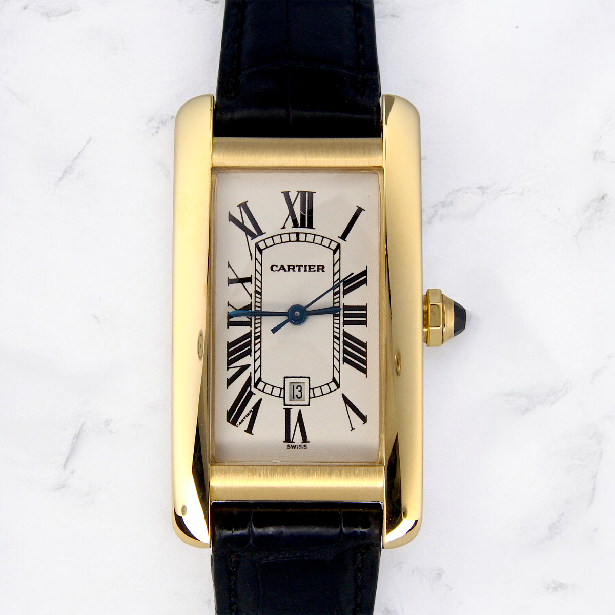 Cartier Tank Américaine Date 18K Yellow Gold Medium Automatic