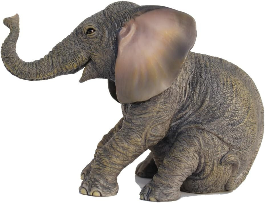 6 Inch Sitting Baby Elephant Statue Wildlife Figurine Circus Jungle Safari 75410