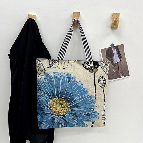 Spring/summer Women Bag Fashion Canvas Bag Large Capacity Shoulder Bag Printed - Picture 7 of 27