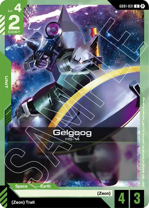 Gelgoog - GD01-031 Beta NM - Gundam TCG Card Game | eBay