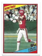 CARLOS CARSON 1984 TOPPS IR CARD NEAR MINT CONDITION