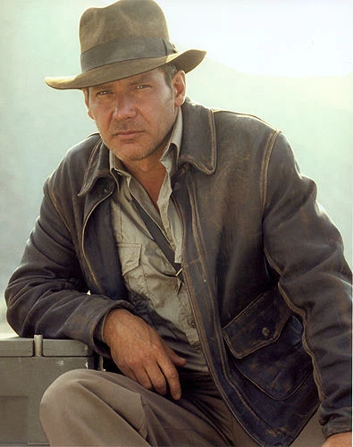 Indiana Jones Harrison Ford Clásica Genuina Piel de Vaca Chaqueta de Cuero Envejecido - Imagen 1 de 2