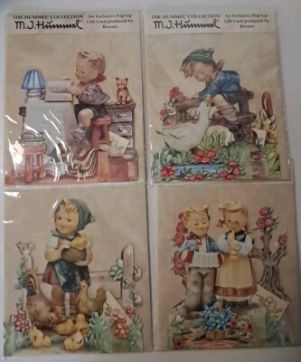 M J Hummel Pop Up Gift Card By Rococo Lot Of 4 Factory Sealed