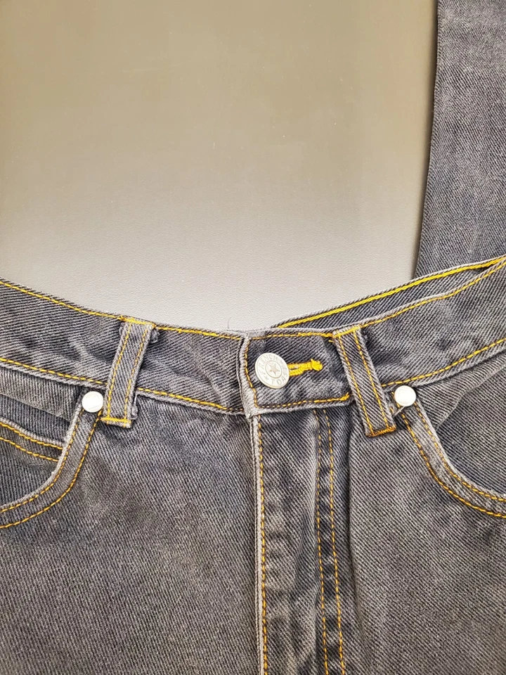 Jeans de mezclilla enjuagados negros talla 14 French Toast vintage años 90 para niños Foto 3 de 4