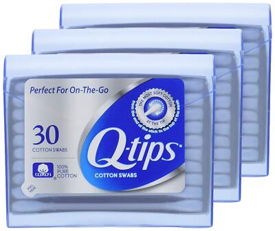 Q-Tips Travel Pack 30ct (3 Packs of 30)
