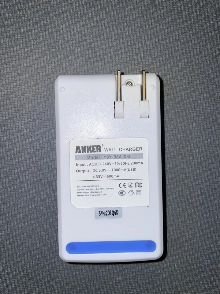 Cargador de Pared Anker YBY-08A-036 Para Samsung Galaxy Note 3 ¡Probado! Foto 3 de 4