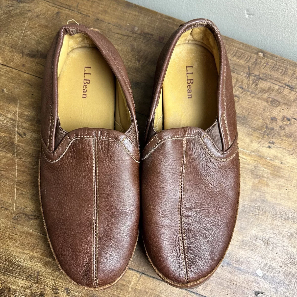 Ll bean mens shop leather slippers