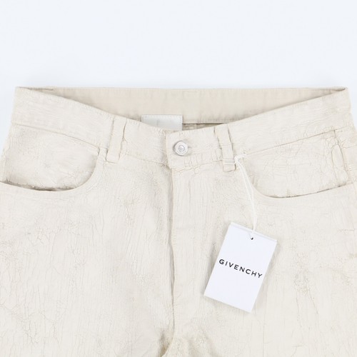 Jeans slim Givenchy bianchi vernice screpolata | Taglia W31 vestibilità slim SS21 PREZZO AL PUBBLICO $890 - Foto 9 di 12