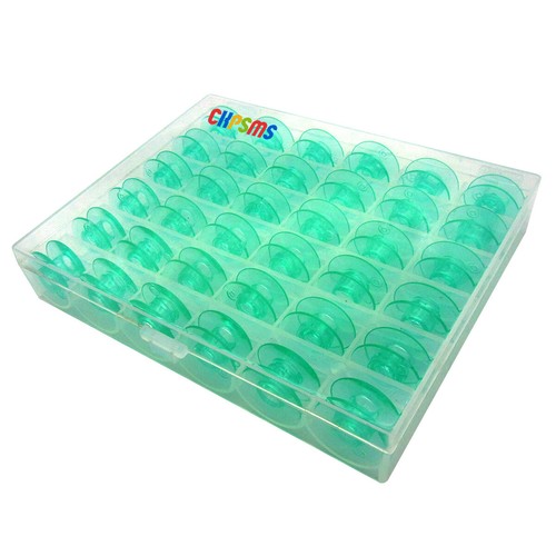 Clear GREEN Bobbins FIT FOR Viking Husqvarna Group 5 6 7 & White Home SEWING - Foto 15 di 15