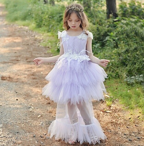 Vestito Bambina Abito Cerimonia Comunione Lungo e Corto Girl Party Dress  CDR075 | eBay