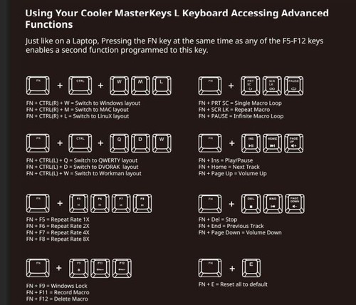 Cooler Master Masterkeys L Mechanical Keyboard SGK-4035-KK-CM1-US - Picture 5 of 5