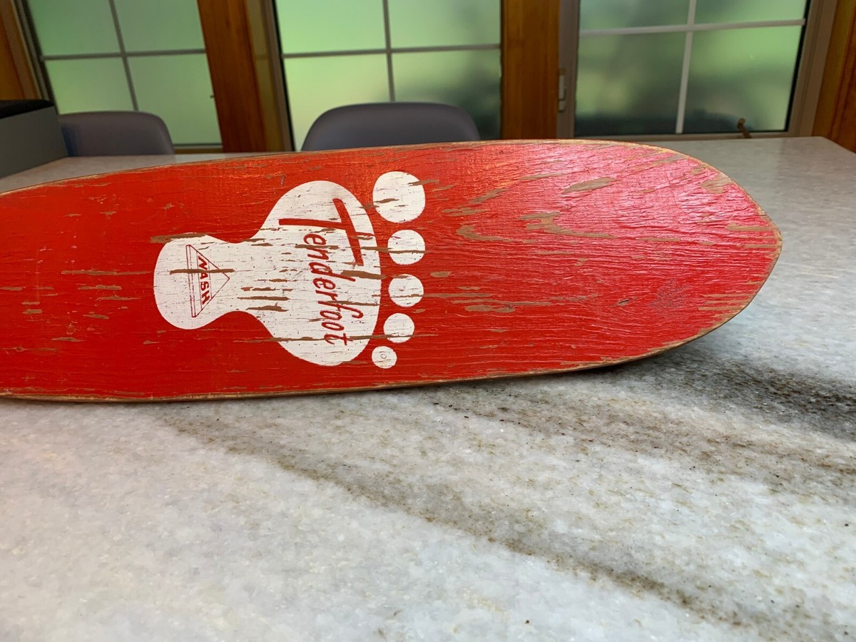 Vintage 60s Tenderfoot by Nash Sidewalk Surfboard Wooden 