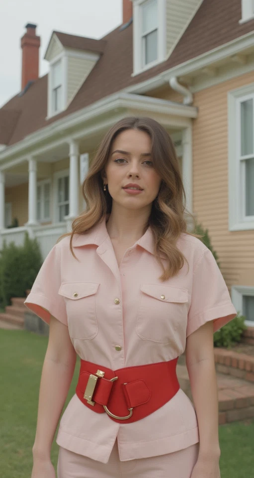 Mujeres Cintura Elástica Tela Roja Ancha Fabulosa Sexy Cinturón Gancho Hebilla Talla S M Foto 3 de 4