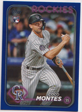 2024 Topps Royal Blue #92 Coco Montes RC Colorado Rockies