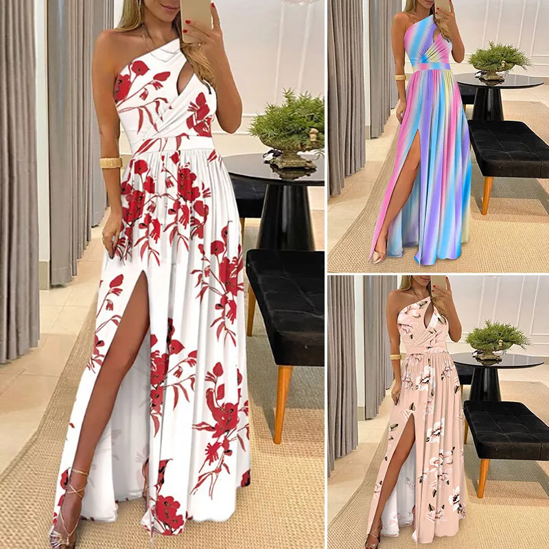 Long maxi dress with side best sale slits