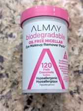 Almay Biodegradable Oil Free Micellar Eye Makeup Remover Pads 120 count