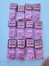 Columbia Minerva Latch Hook Yarn 320 Pieces 2.5" Pink 3224 Lot of 12