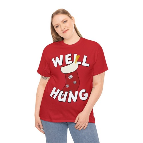 Well Hung Christmas Stocking Funny Graphic Tee Shirt - 第 5/49 張圖片
