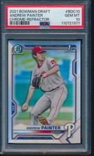 PSA 10 ANDREW PAINTER 1st 2021 Bowman Chrome Draft REFRACTOR Rookie RC GEM MINT