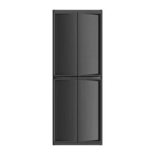 Plastic 4-Shelf Garage Storage Utility Cabinet, Black Finish