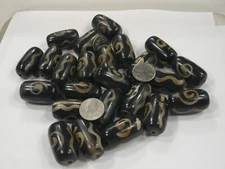 40 Pieces Large (23mm x 41mm) India Handmade Horn Beads Wholesale Bulk (QA-1)