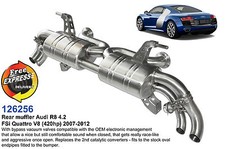 Performance sport exhaust muffler for Audi R8 4.2 FSi Quattro V8 420hp 07-12