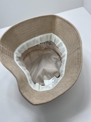 Coca Cola Bucket Hat One Size Beige Corduroy Embroidered Logo Party 57cm - Picture 10 of 12
