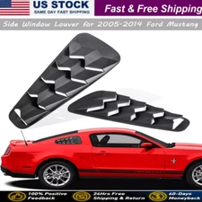 2pcs Quarter Rear Side Window Louvers Sun Shade Cover for 2005-2014 Ford Mustang