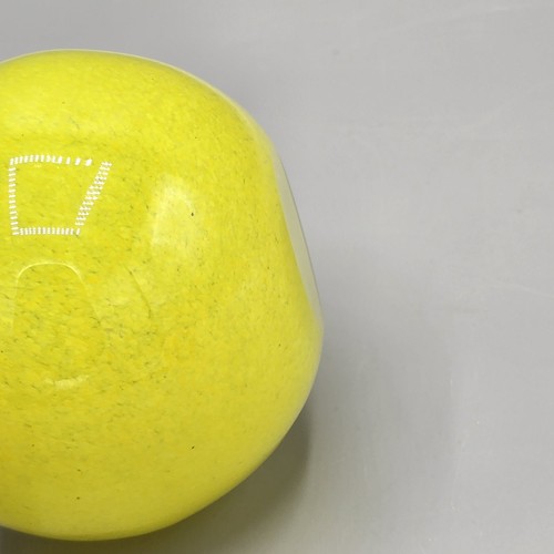 Handcrafted Paperweight Yellow Green Apple Studio Art Glass Cottage Home Decor - Picture 4 of 6