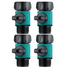 4X Plastic Garden Hose Connector  Water Turn Off Valve Shutoff 3/4 Inch GHT N828