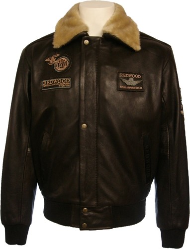 UNICORN Hombres Genuino real cuero chaqueta Piloto Marrón Vaca pellejo #N4  | eBay