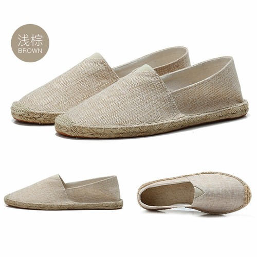 New Men Summer Cotton Linen Flats Breathable Soft Casual Home Sandals Monk Shoes - Picture 8 of 16