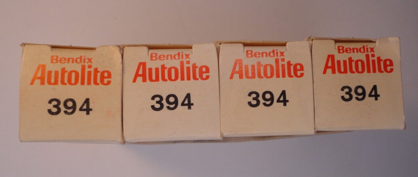 Old Stock 4 Autolite No. 394 Spark Plugs H1