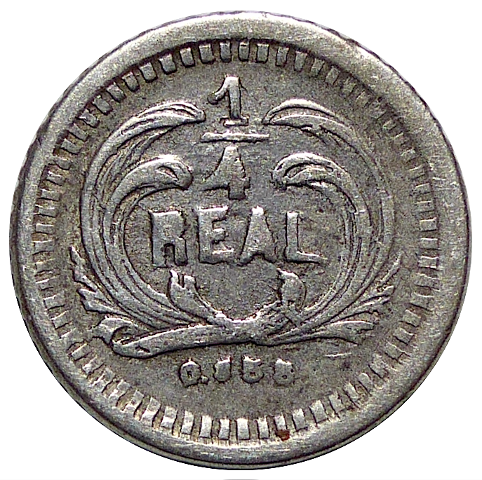 GUATEMALA 1/4 Real 1879 - Photo 1/2