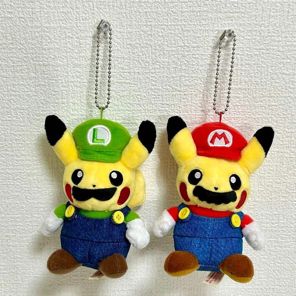 Pokemon Center Original Mario Luigi Pikachu Llavero Peluche Mascota Limitado ... - Imagen 2 de 4