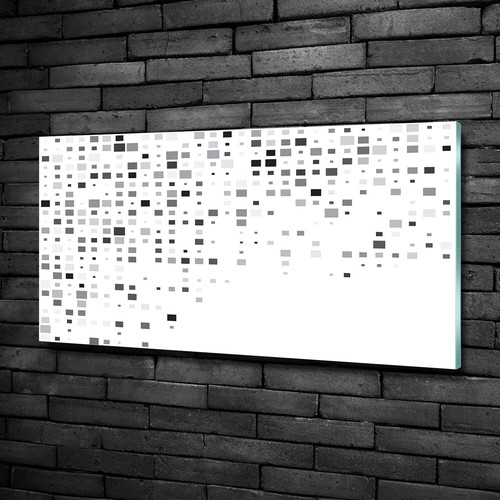 Tableau Sur Verre Trempé Tulup – 60x120 Cm – Fond D'abstraction Moderne – Gris