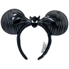 Disney Parks Minnie Mouse Ears Headband Halloween Nightmare Before Christmas Ba
