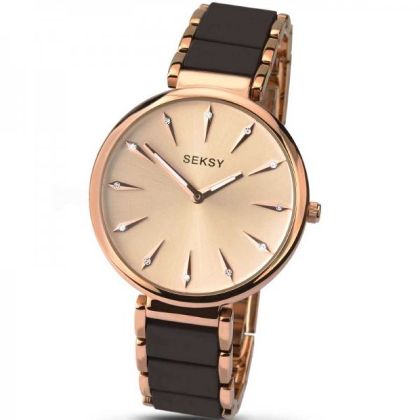 Rose Gold Plated Bracelet Watch Seksy Rocks Watches Argos Sekonda