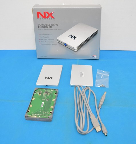 Nexxtech NHDE25 2.5" USB 2.0 External IDE HDD Enclosure for PC and Mac Silver - Picture 4 of 5