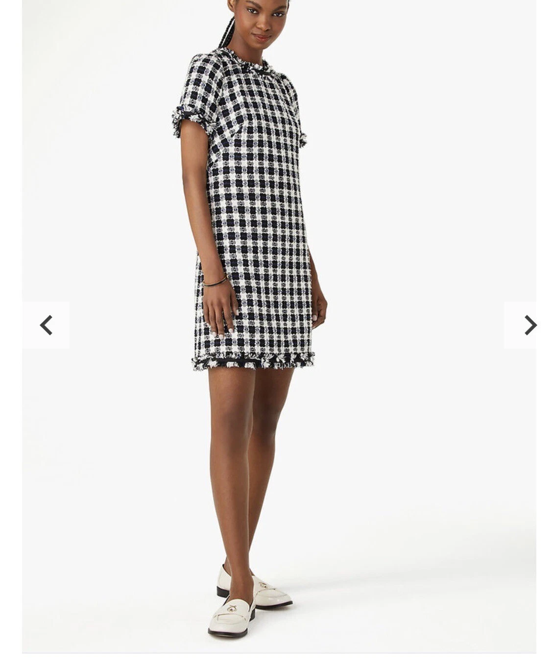 Abito nuovo con etichette donna Kate Spade ortinsel tweed scacchi prezzo al dettaglio al dettaglio $449