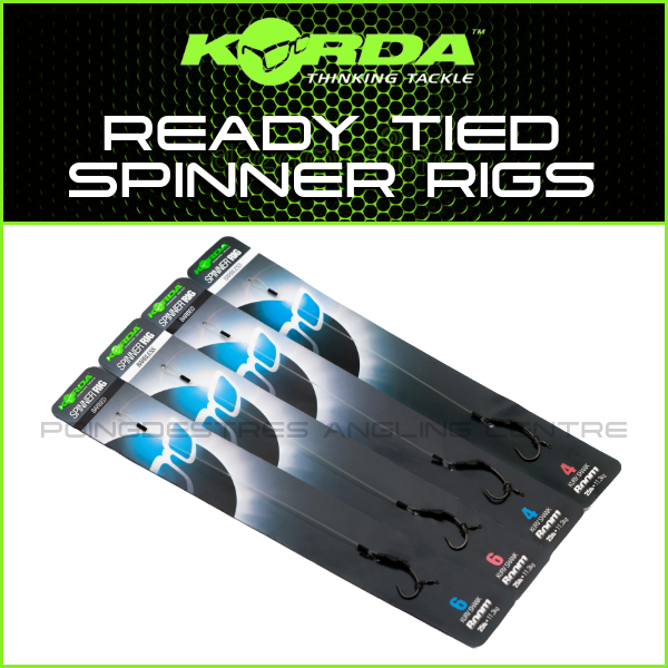 KORDA SPINNER RIGS NEW READY TIED CARP RIGS RANGE ALL SIZES