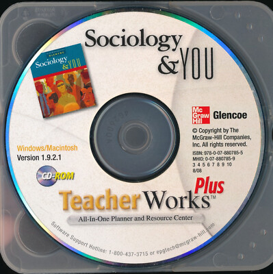 TeacherWorks Plus Teacher Edition Resource Center DVD - Glencoe Sociology & You
