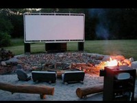 8' X 10' Heavy Duty Outdoor Movie Screen 24 Mil White Vinyl - Screen Only 8' X 10' Heavy Duty Outdoor Movie Screen 24 Mil White Vinyl - Screen Only