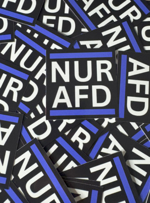 NUR AFD Deutschland AFD Aufkleber Herz Blau -Wetterfest #5 5,2cm x 5,2cm