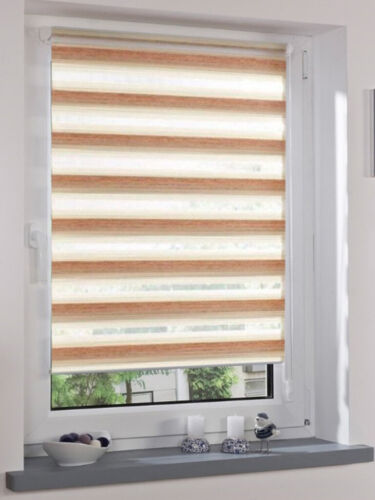 Designer Doppelrollo Motiv Muster Easyfix Alu Vario ohne Bohren Seitenzug Tür - Bild 13 von 29