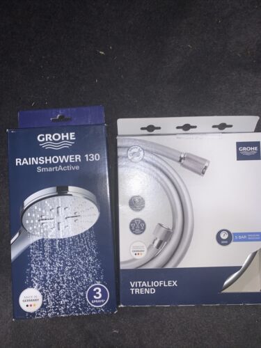 Grohe Rainshower SmartActive 130 hand shower chrome and 1500mm hose - Picture 1 of 11