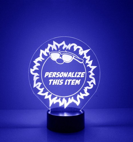 Sunshine LED Lamp - Personalized FREE - 16 Color Sunshine Night Light, w/Remote - Picture 6 of 8