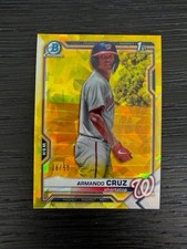 2021 Bowman Chrome Prospects Sapphire Gold #BCP-247 Armando Cruz /50 ROOKIE